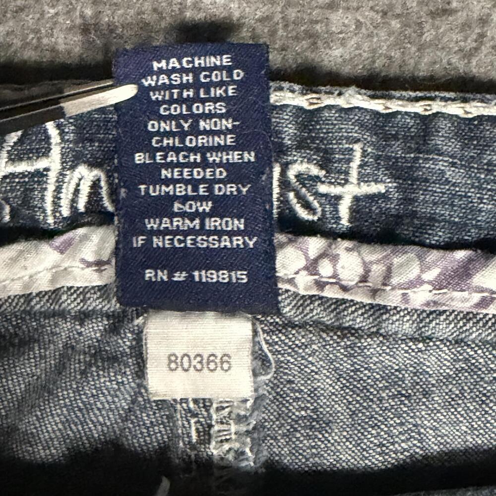 Amethyst Jeans Juniors 11 Y2K Low Rise Distressed Flare Thick Stitch Flap Pocket - Picture 5 of 9